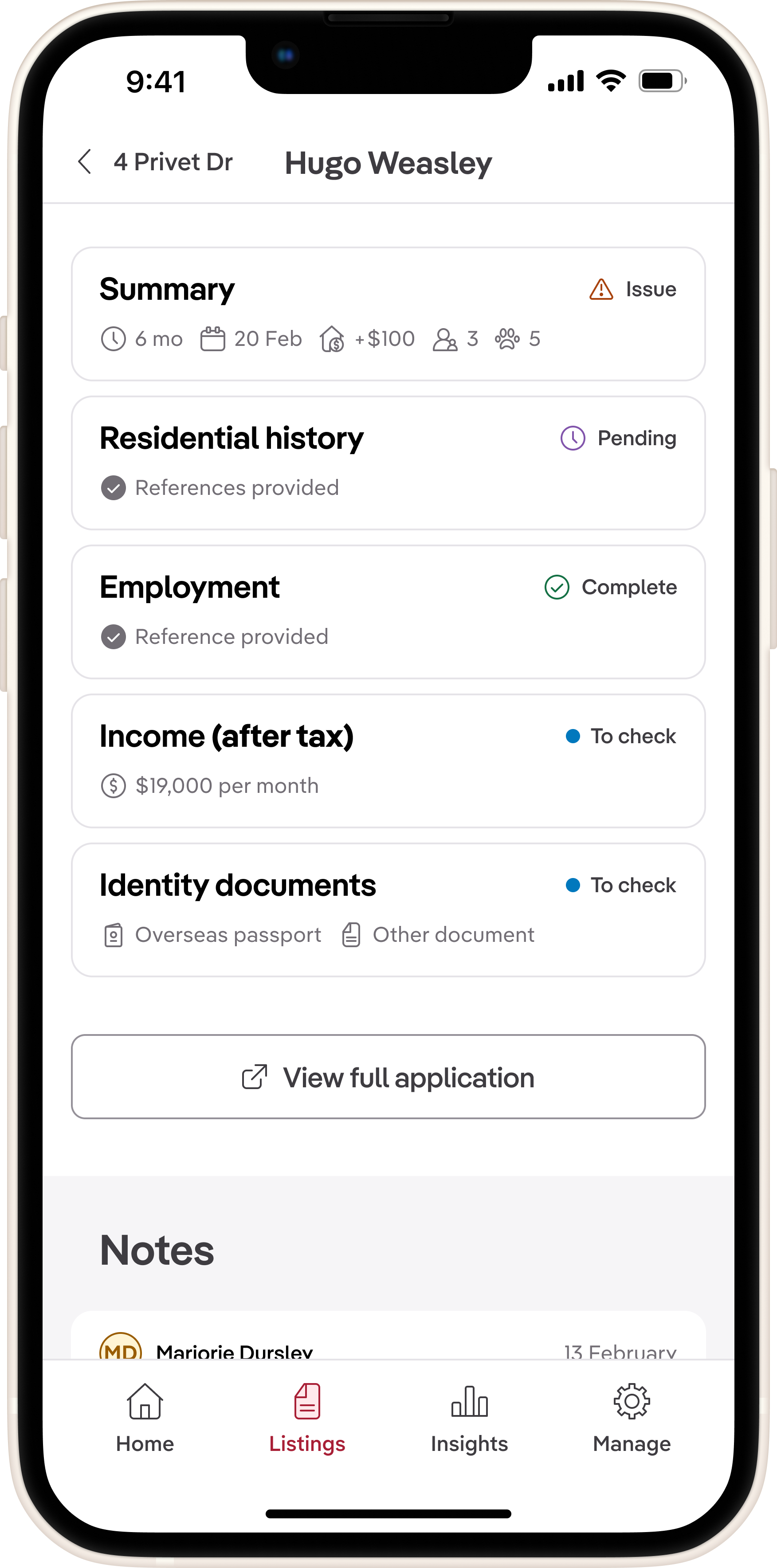Screenshot of release 1 showing application summary cards